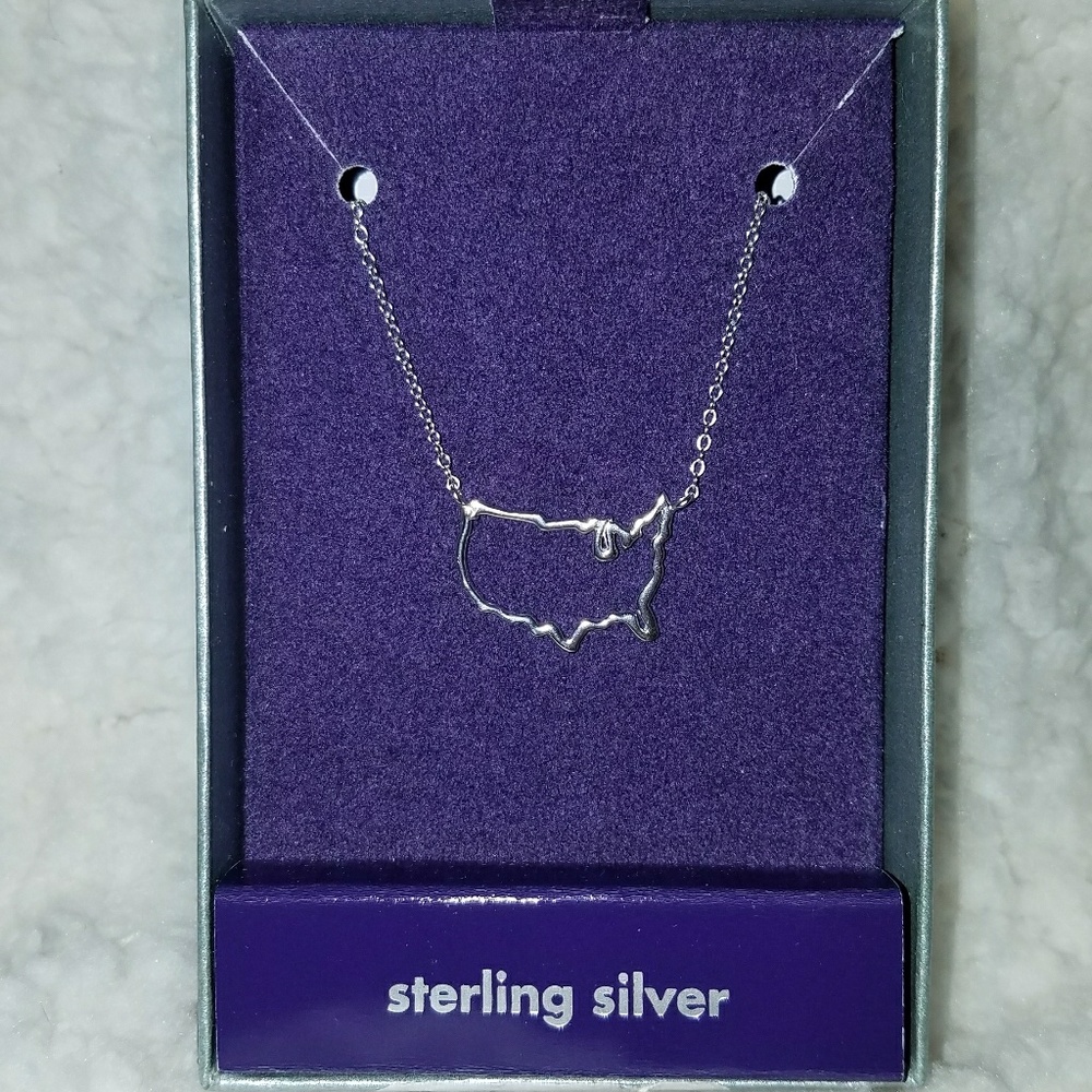 Sterling Silver United States Necklace USA - Picture 2 of 2
